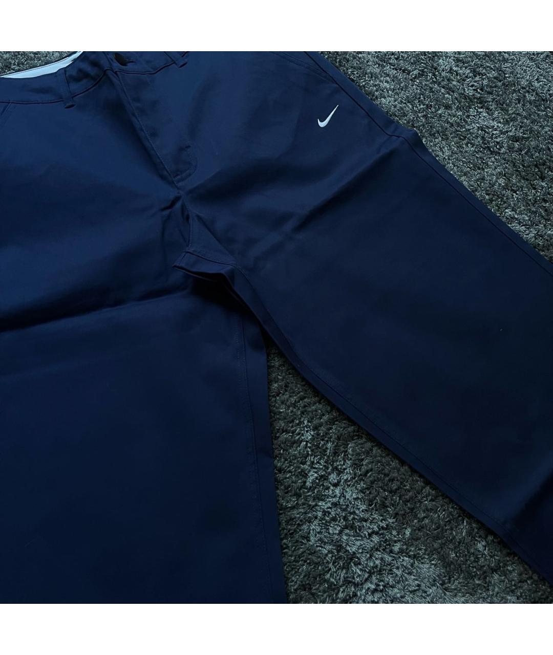 NIKE Темно-синие хлопковые брюки чинос, фото 3