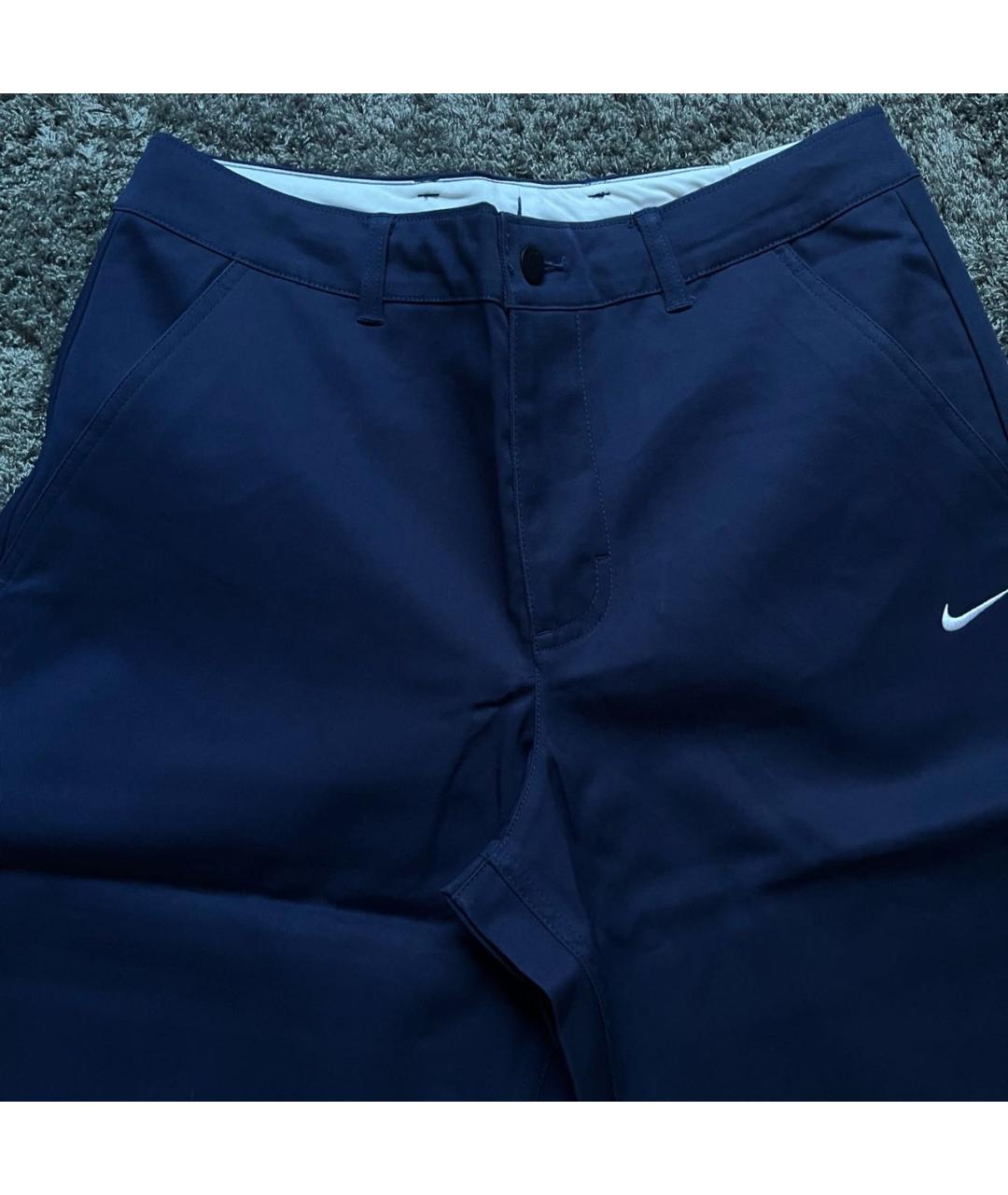 NIKE Темно-синие хлопковые брюки чинос, фото 2