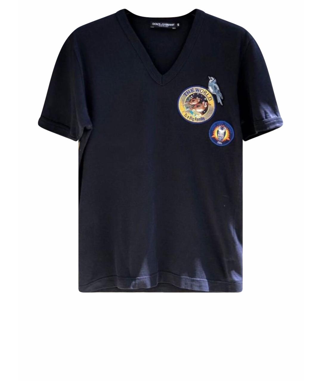 DOLCE&GABBANA Черная хлопковая футболка, фото 1