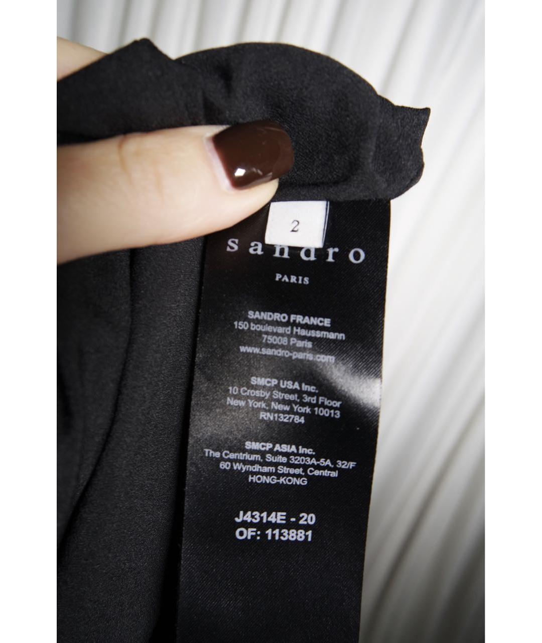 SANDRO Черная полиэстеровая юбка мини, фото 5