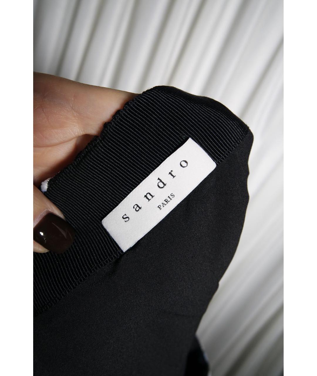 SANDRO Черная полиэстеровая юбка мини, фото 4