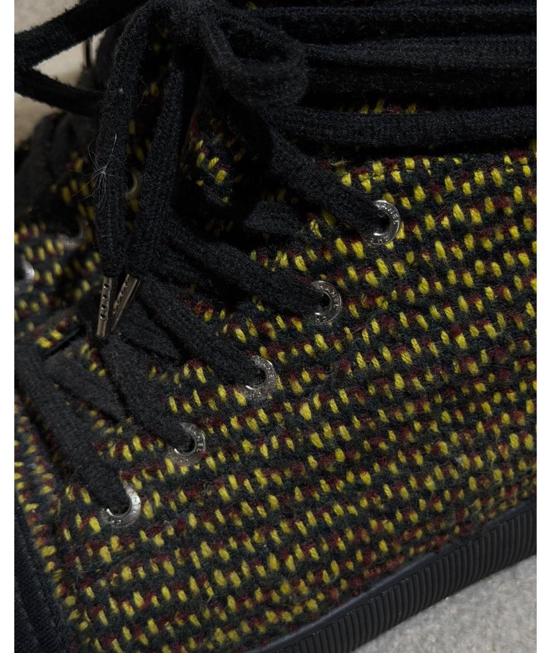 CHANEL Желтые текстильные ботинки, фото 7