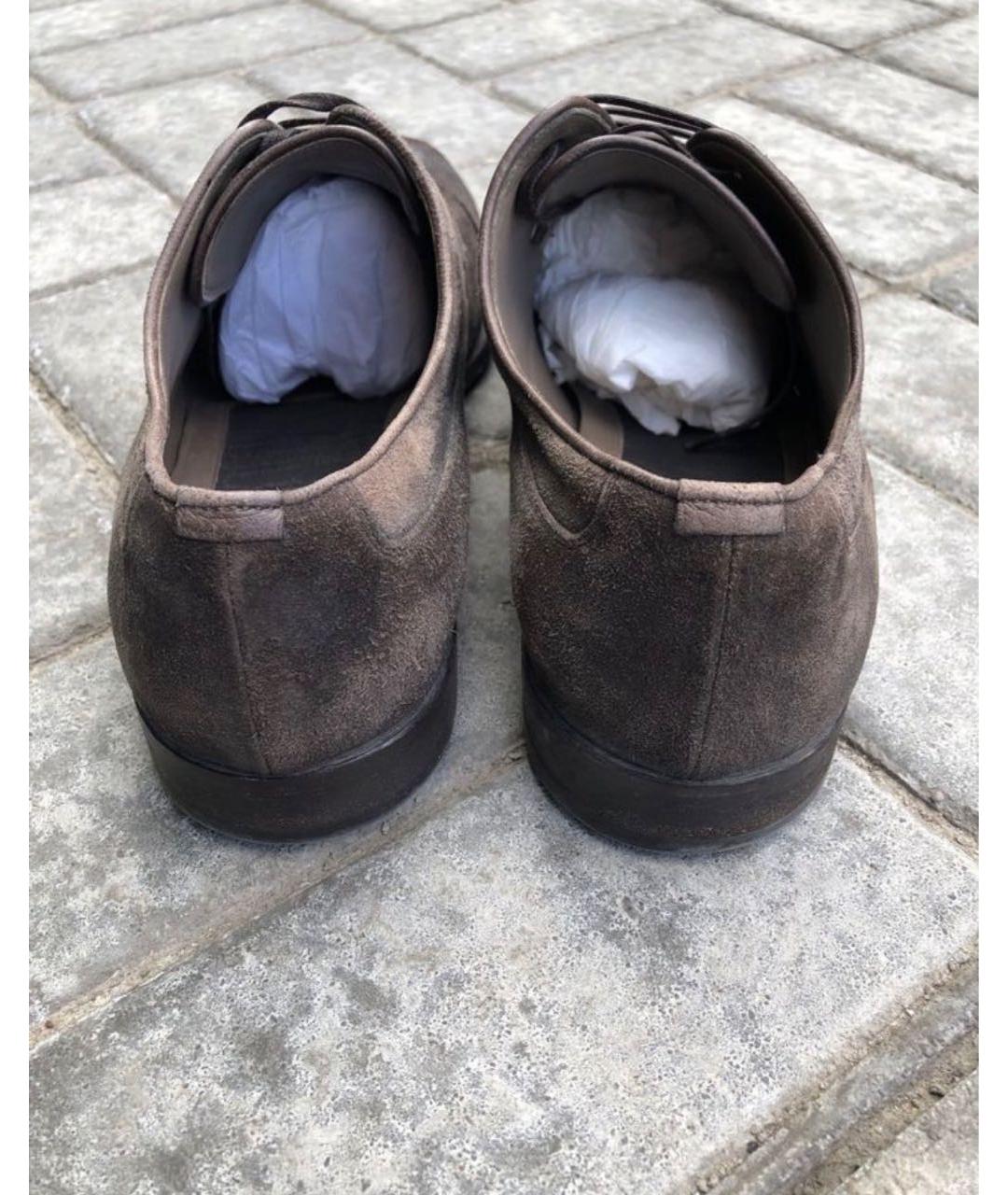 DOLCE&GABBANA Коричневые замшевые туфли, фото 6