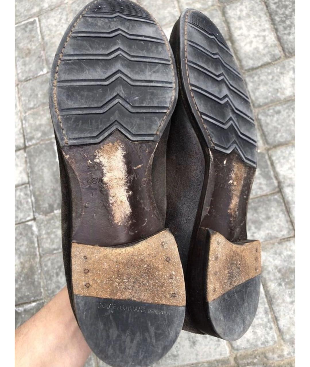 DOLCE&GABBANA Коричневые замшевые туфли, фото 7