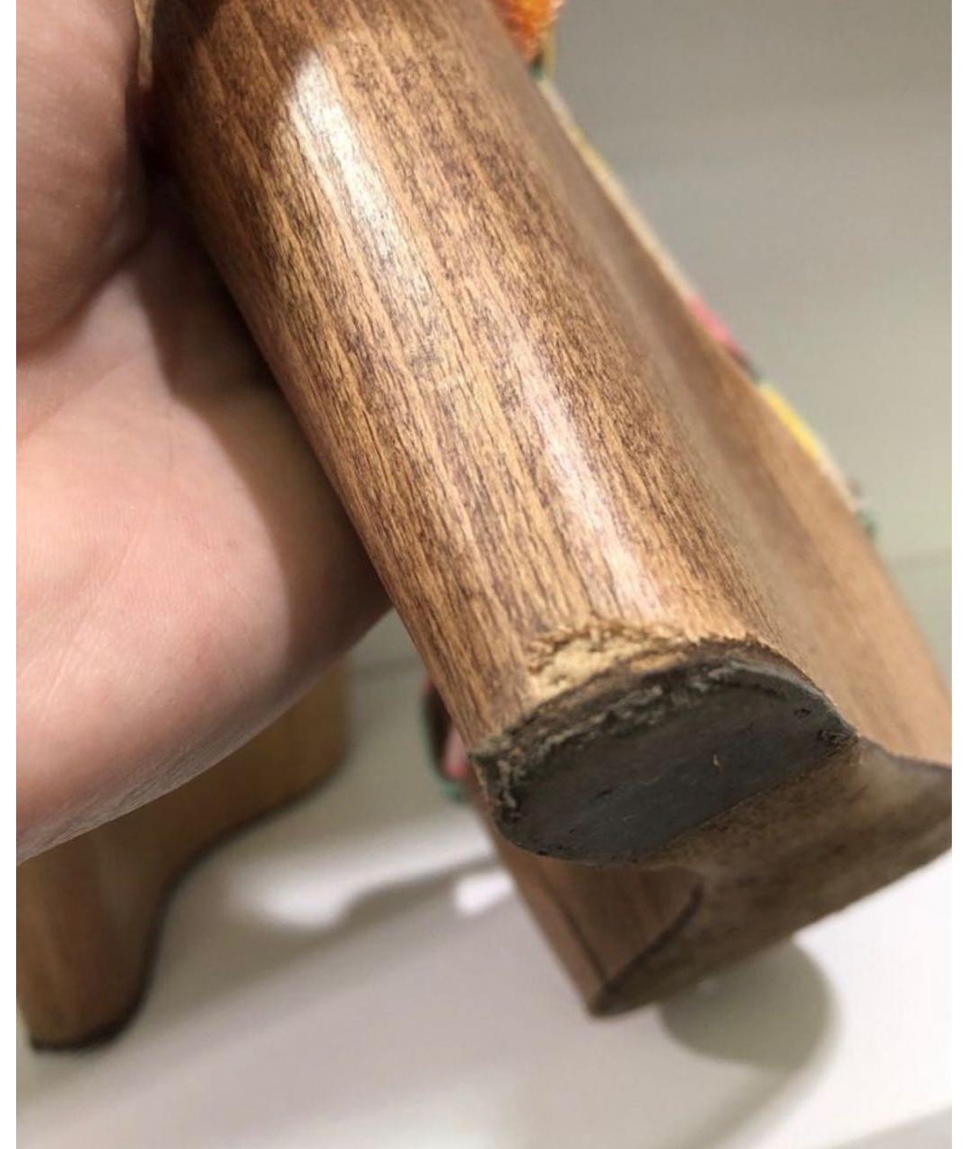 DOLCE&GABBANA Мульти текстильные босоножки, фото 6