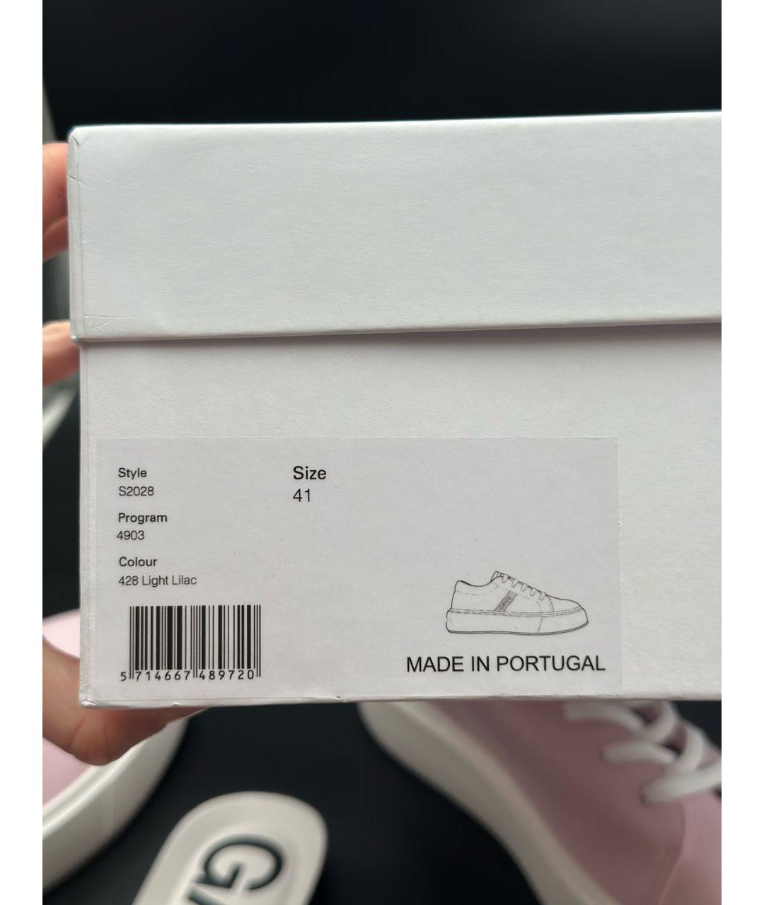 GANNI Розовые кожаные кроссовки, фото 7