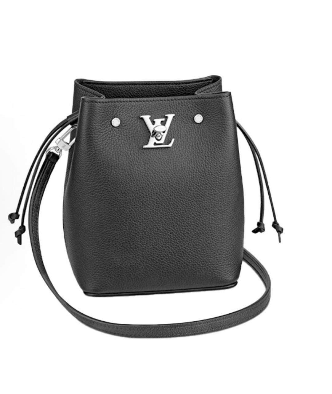 LOUIS VUITTON Черная кожаная сумка через плечо, фото 7