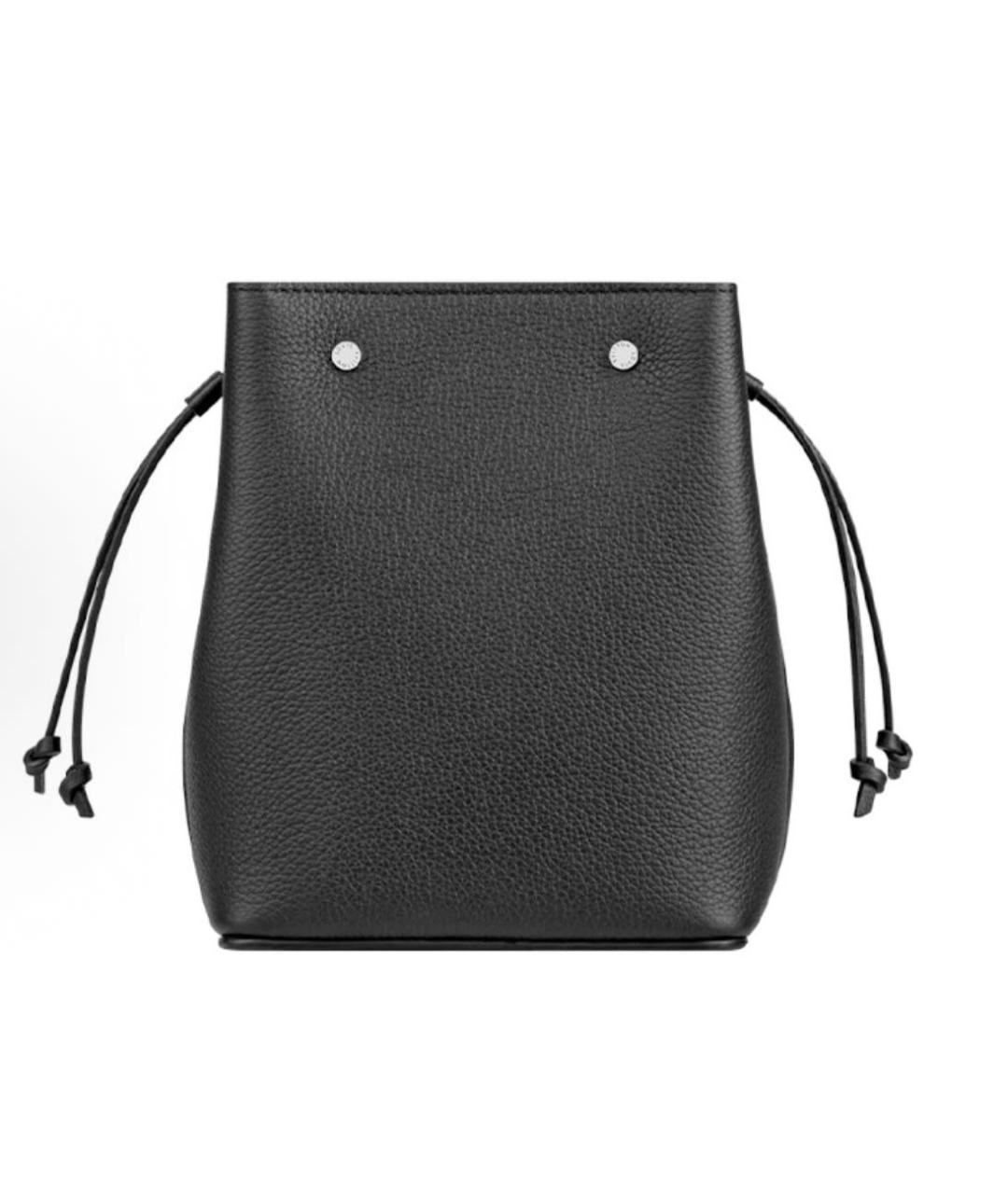 LOUIS VUITTON Черная кожаная сумка через плечо, фото 3