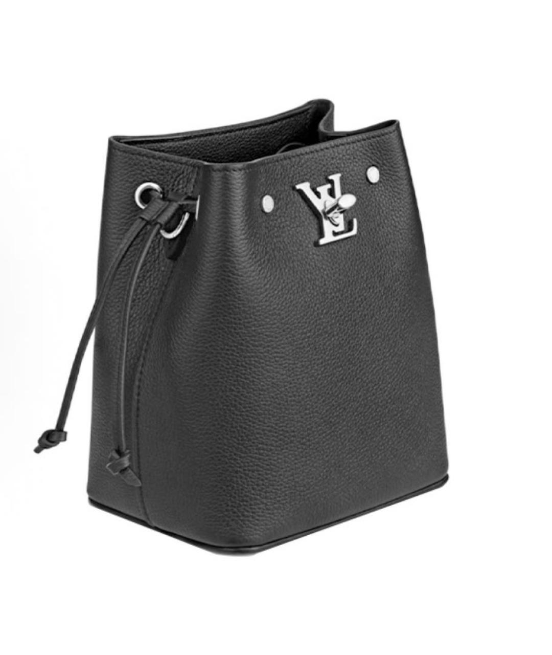 LOUIS VUITTON Черная кожаная сумка через плечо, фото 2