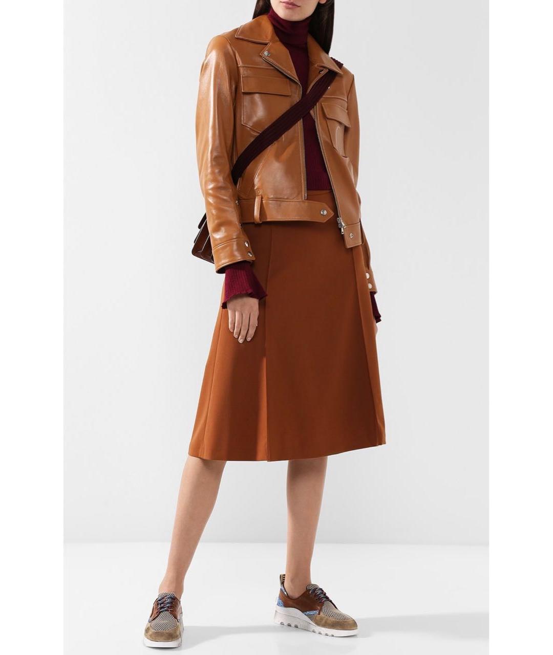 MIU MIU Коричневые замшевые кроссовки, фото 5