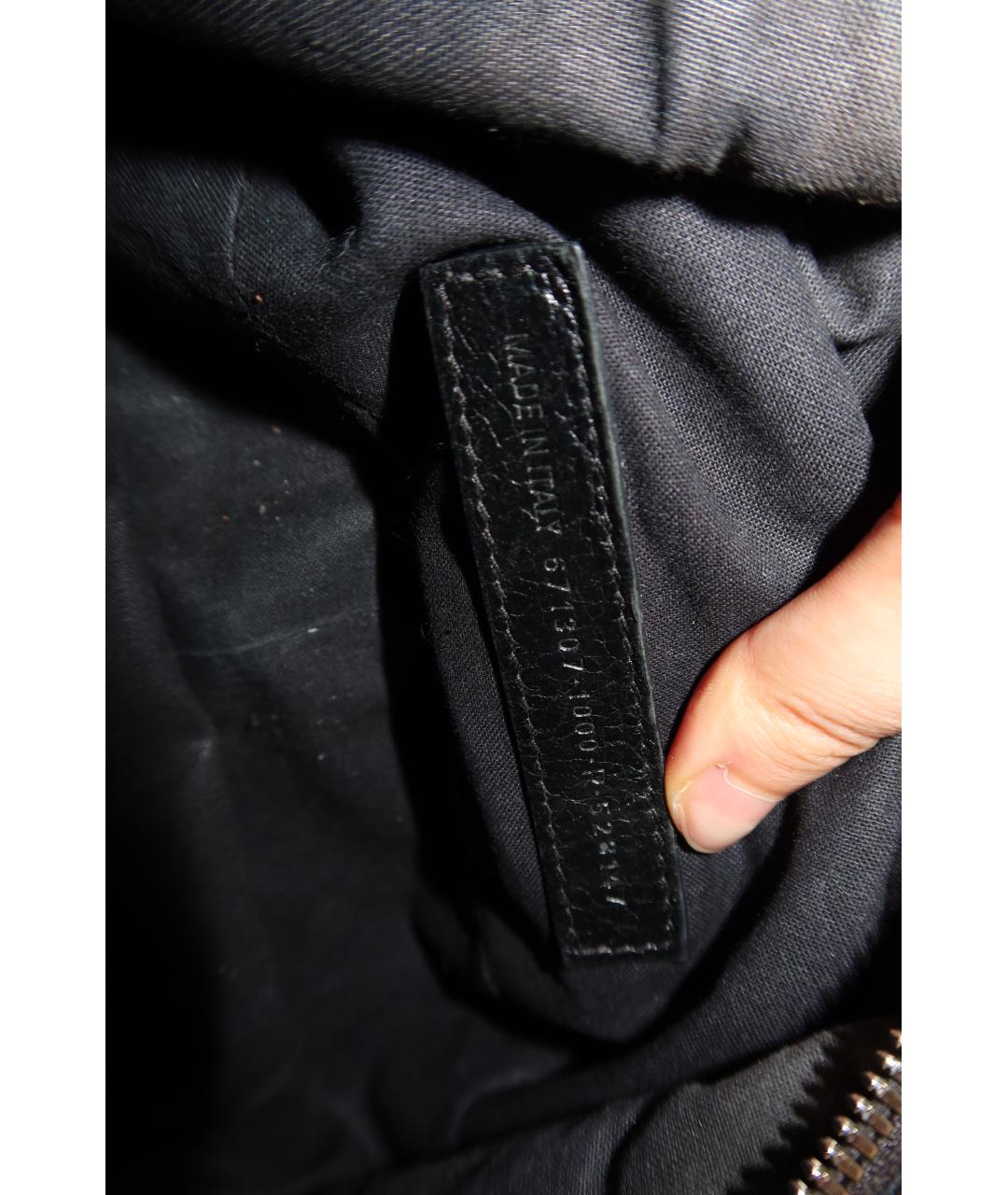 BALENCIAGA Черная кожаная сумка через плечо, фото 7