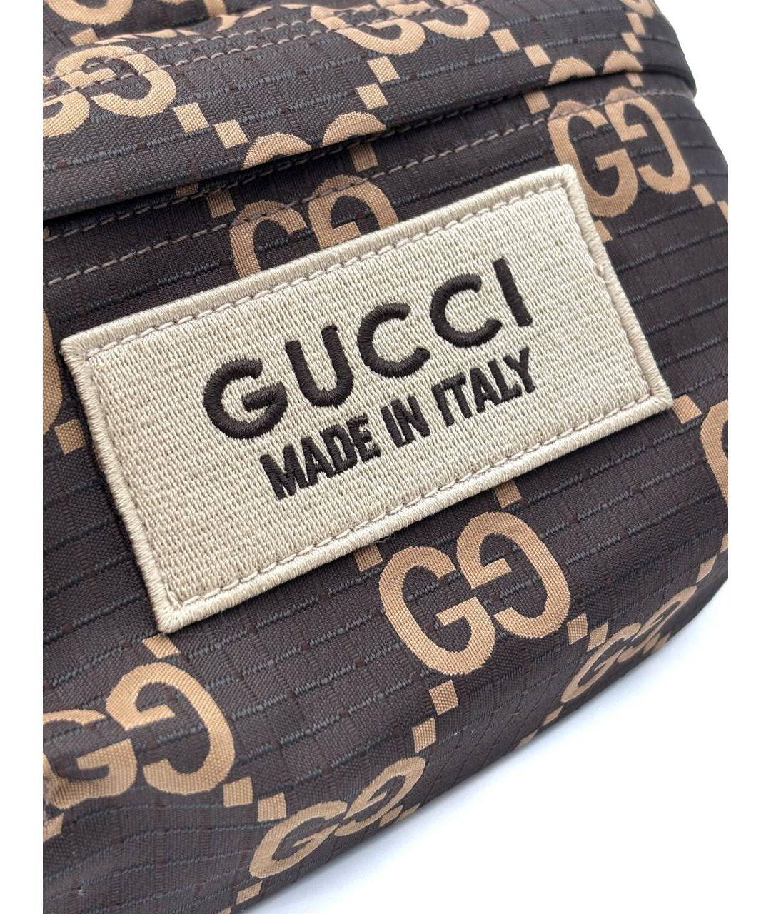 GUCCI Коричневая поясная сумка, фото 3