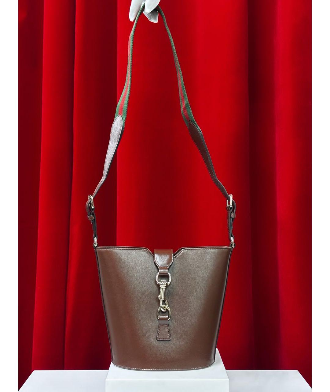 GUCCI Коричневая кожаная сумка тоут, фото 2