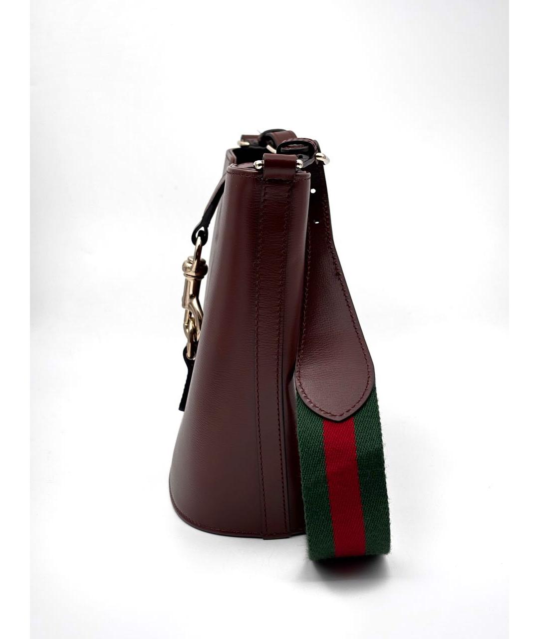 GUCCI Коричневая кожаная сумка тоут, фото 5