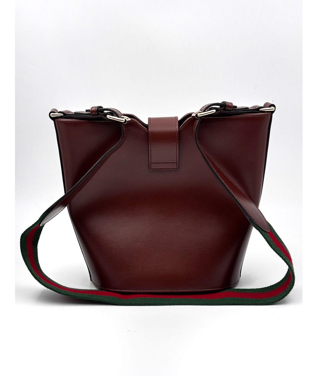 GUCCI Коричневая кожаная сумка тоут, фото 4