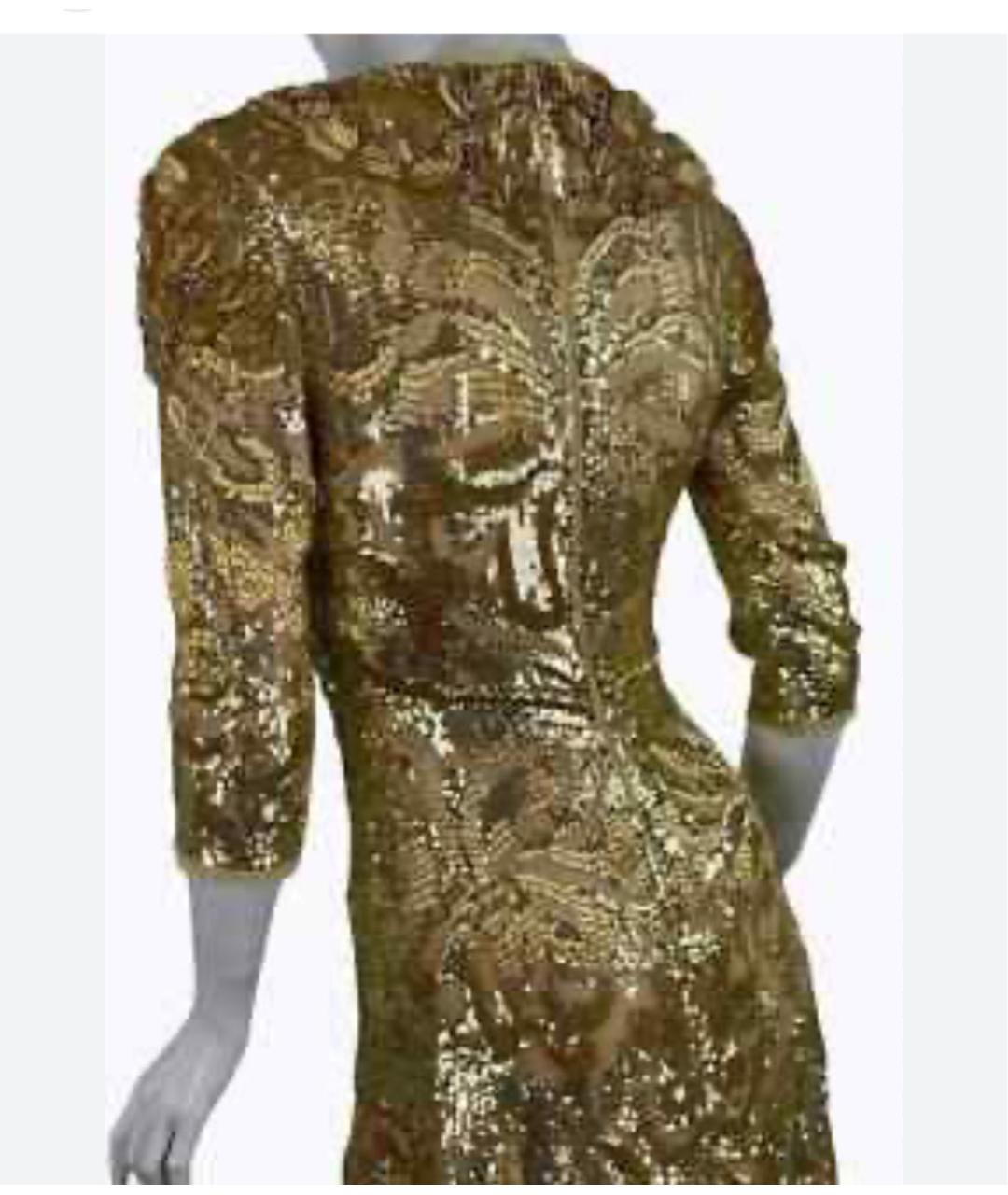 EMILIO PUCCI Золотое шелковое коктейльное платье, фото 2