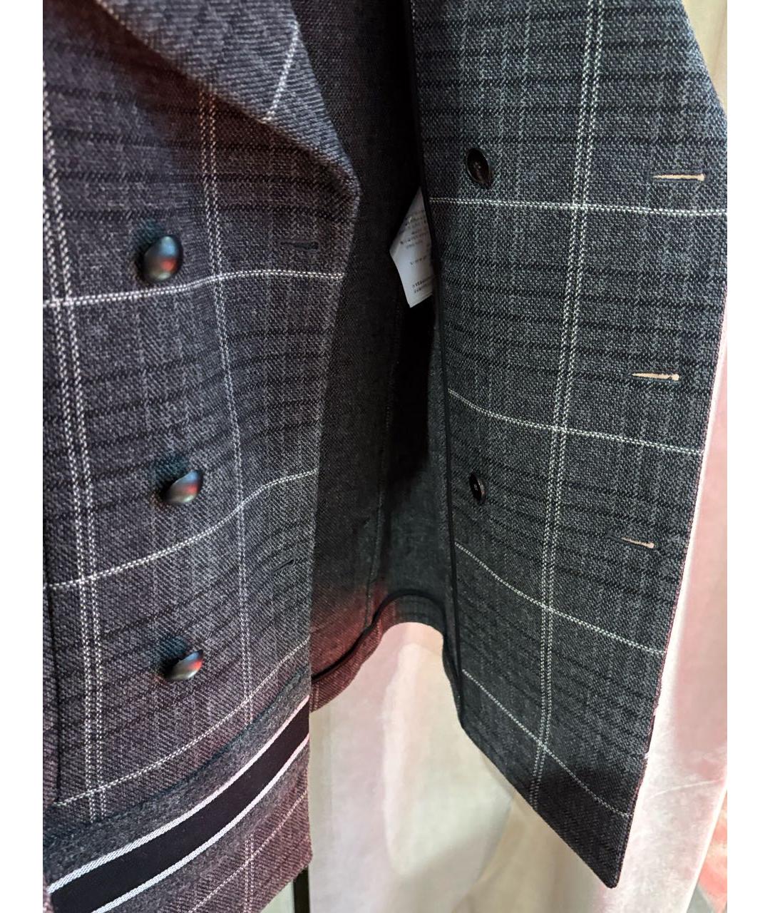 CHRISTIAN DIOR Серое шерстяное пальто, фото 5