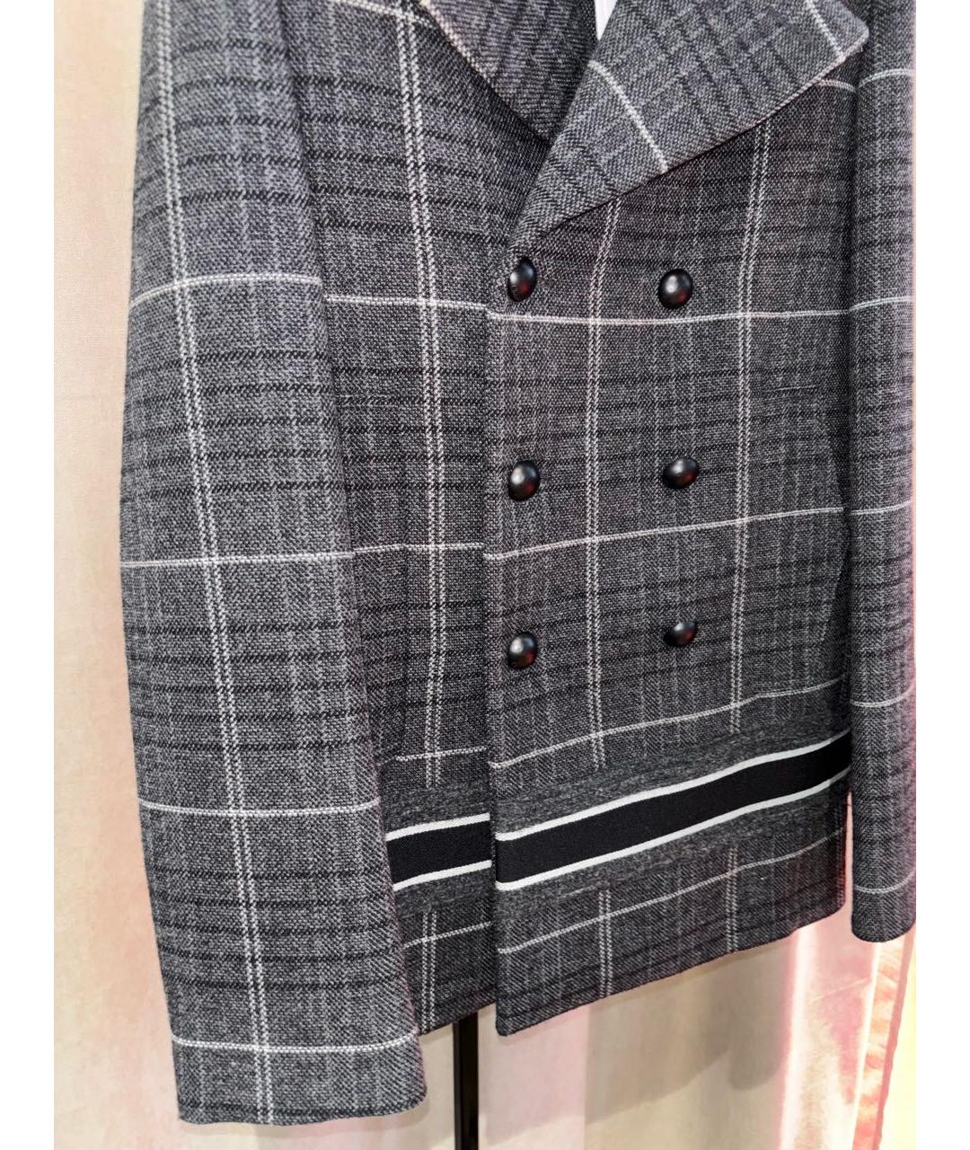 CHRISTIAN DIOR Серое шерстяное пальто, фото 7