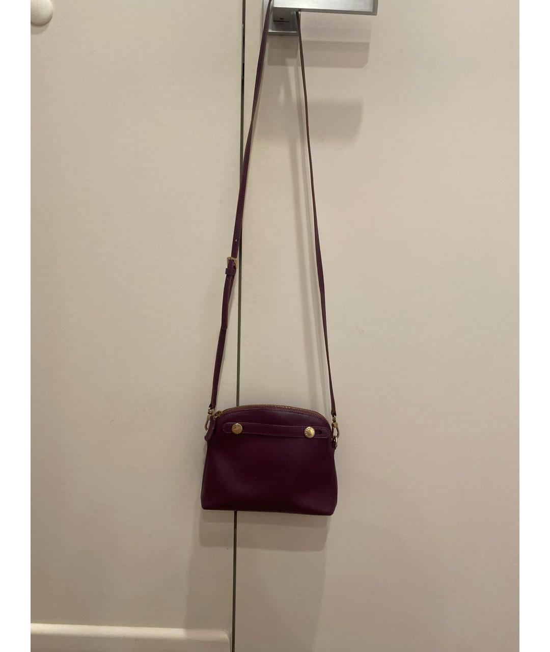 FURLA Фиолетовая кожаная сумка через плечо, фото 2