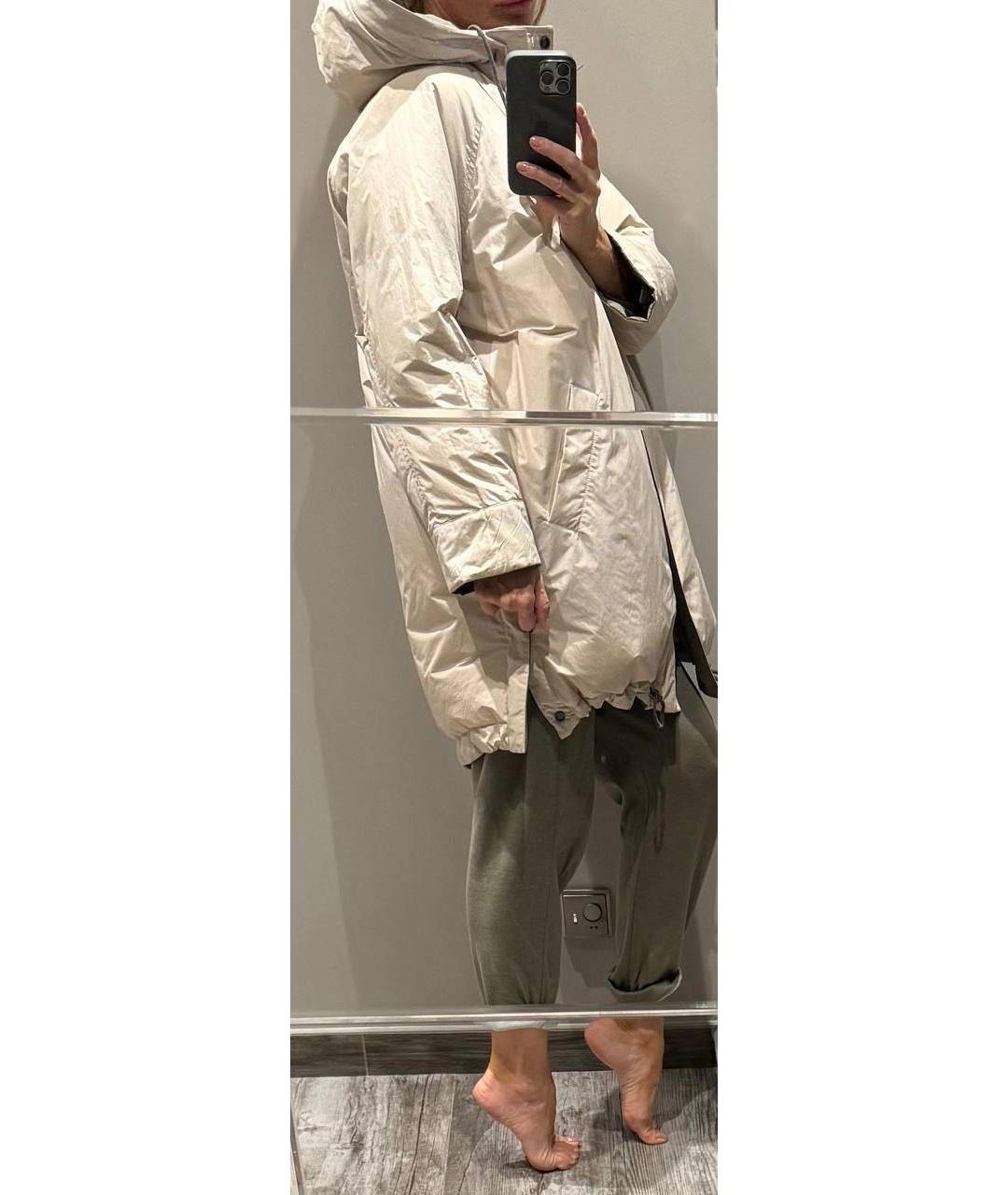 BRUNELLO CUCINELLI Бежевый полиэстеровый пуховик, фото 7