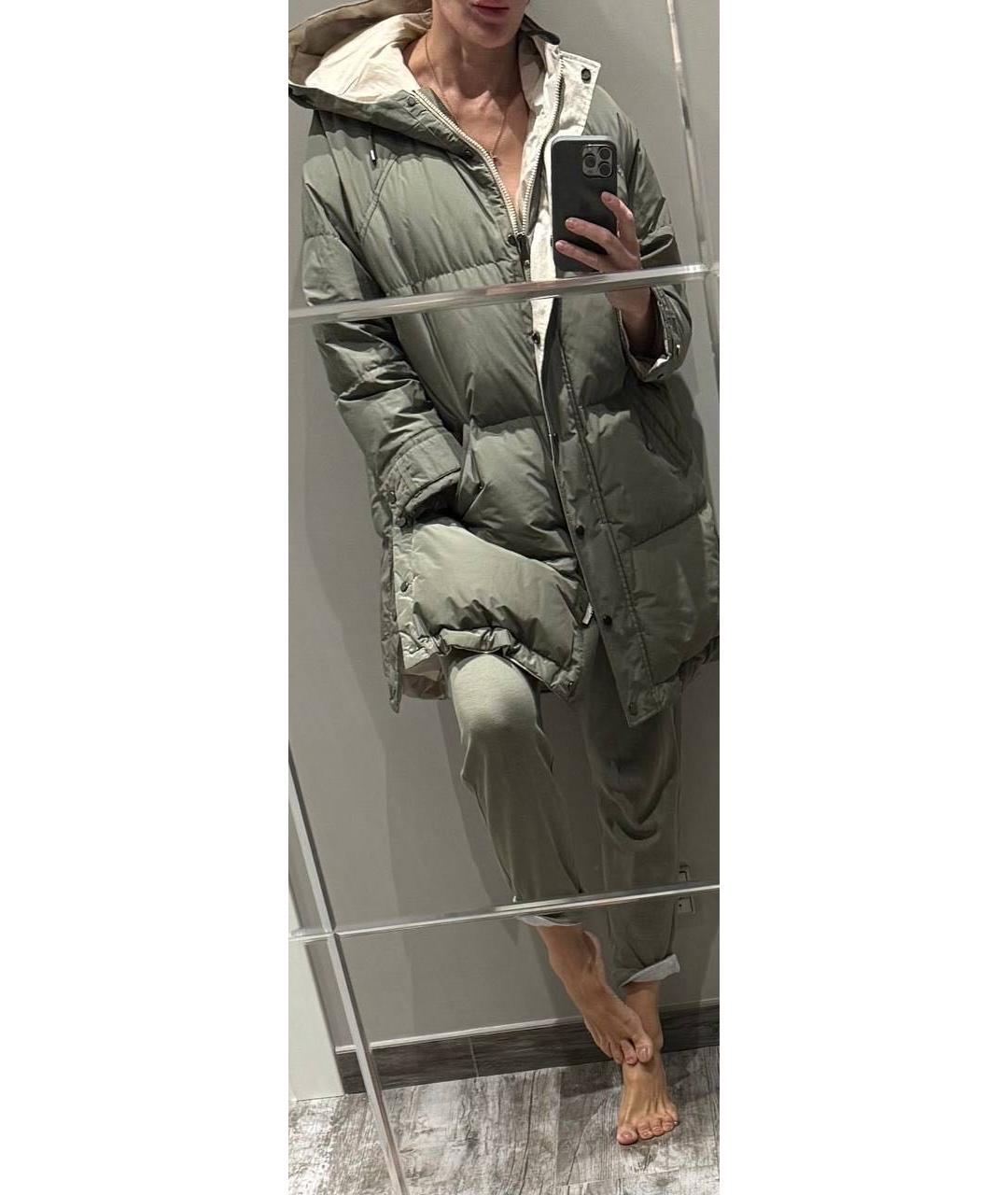 BRUNELLO CUCINELLI Бежевый полиэстеровый пуховик, фото 6