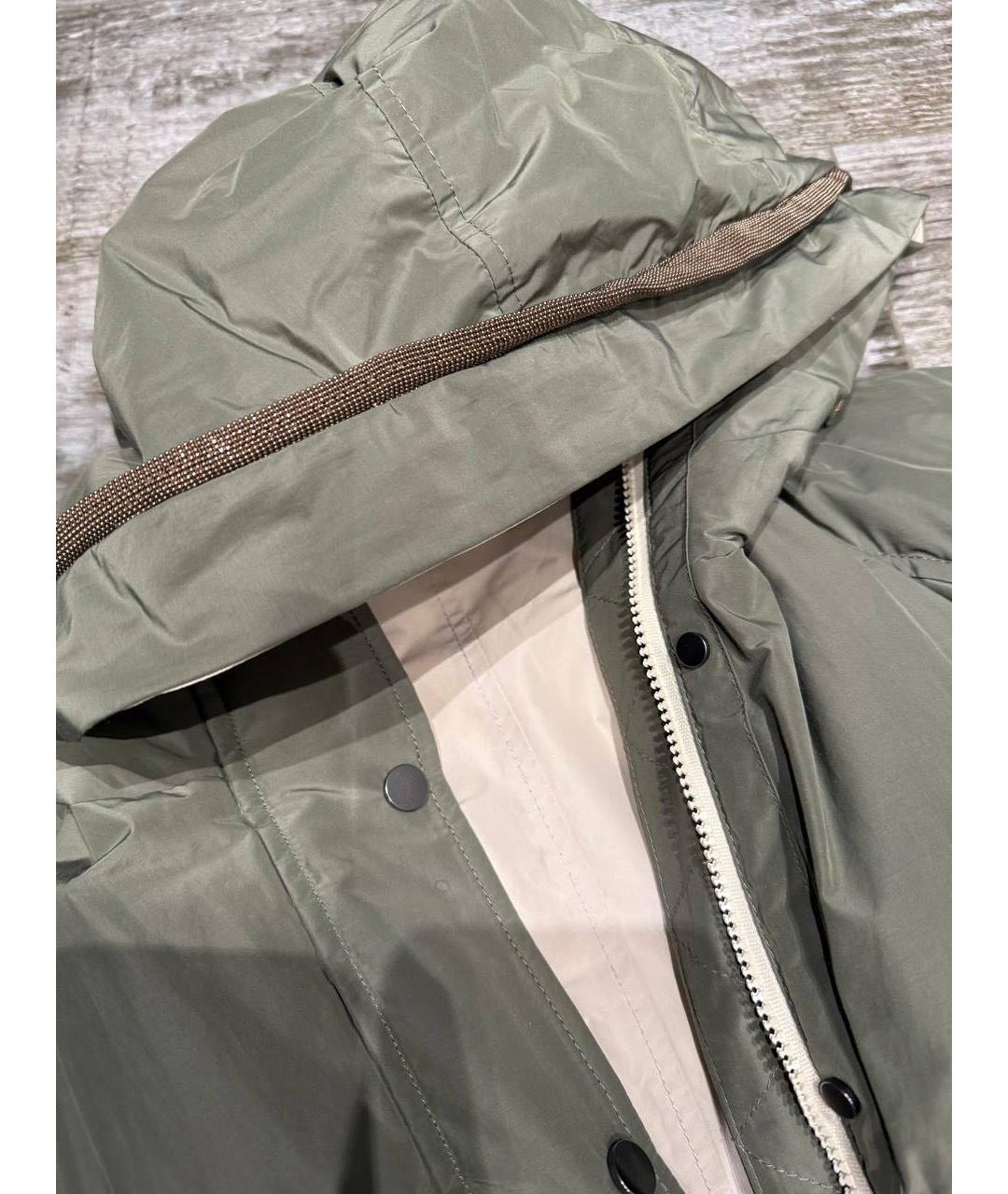 BRUNELLO CUCINELLI Бежевый полиэстеровый пуховик, фото 3