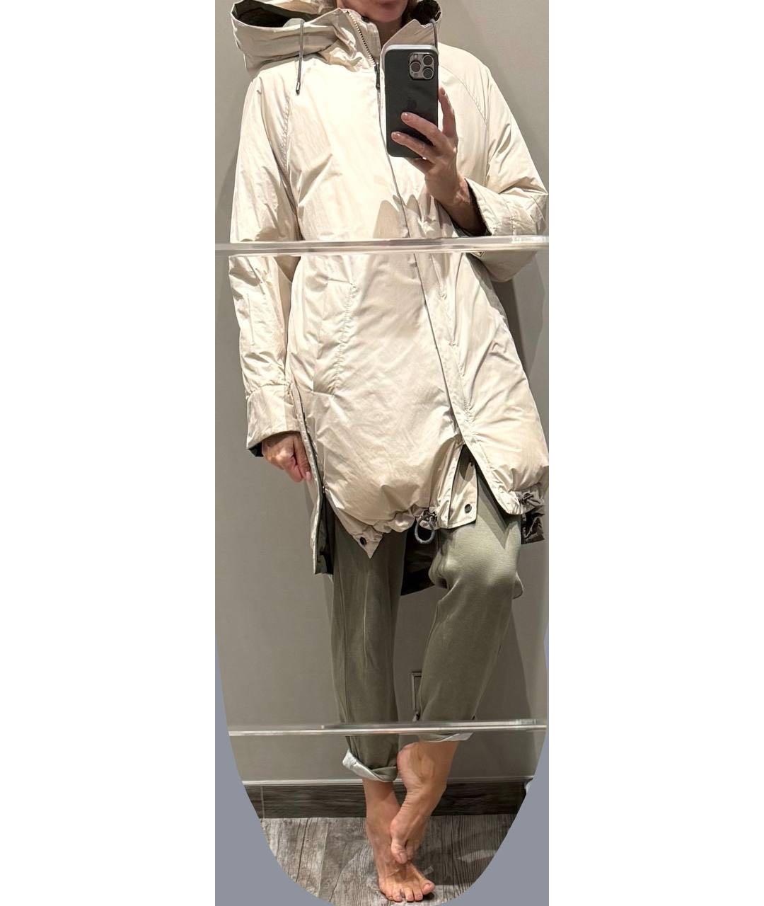 BRUNELLO CUCINELLI Бежевый полиэстеровый пуховик, фото 4