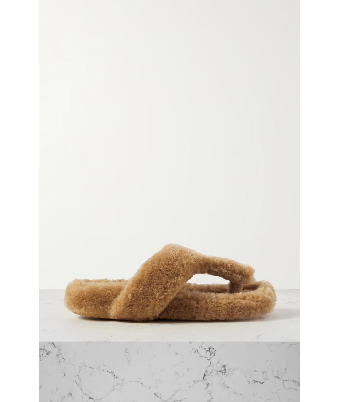 LOEWE Бежевые текстильные сандалии, фото 3