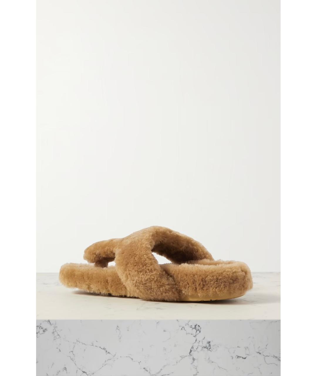 LOEWE Бежевые текстильные сандалии, фото 7