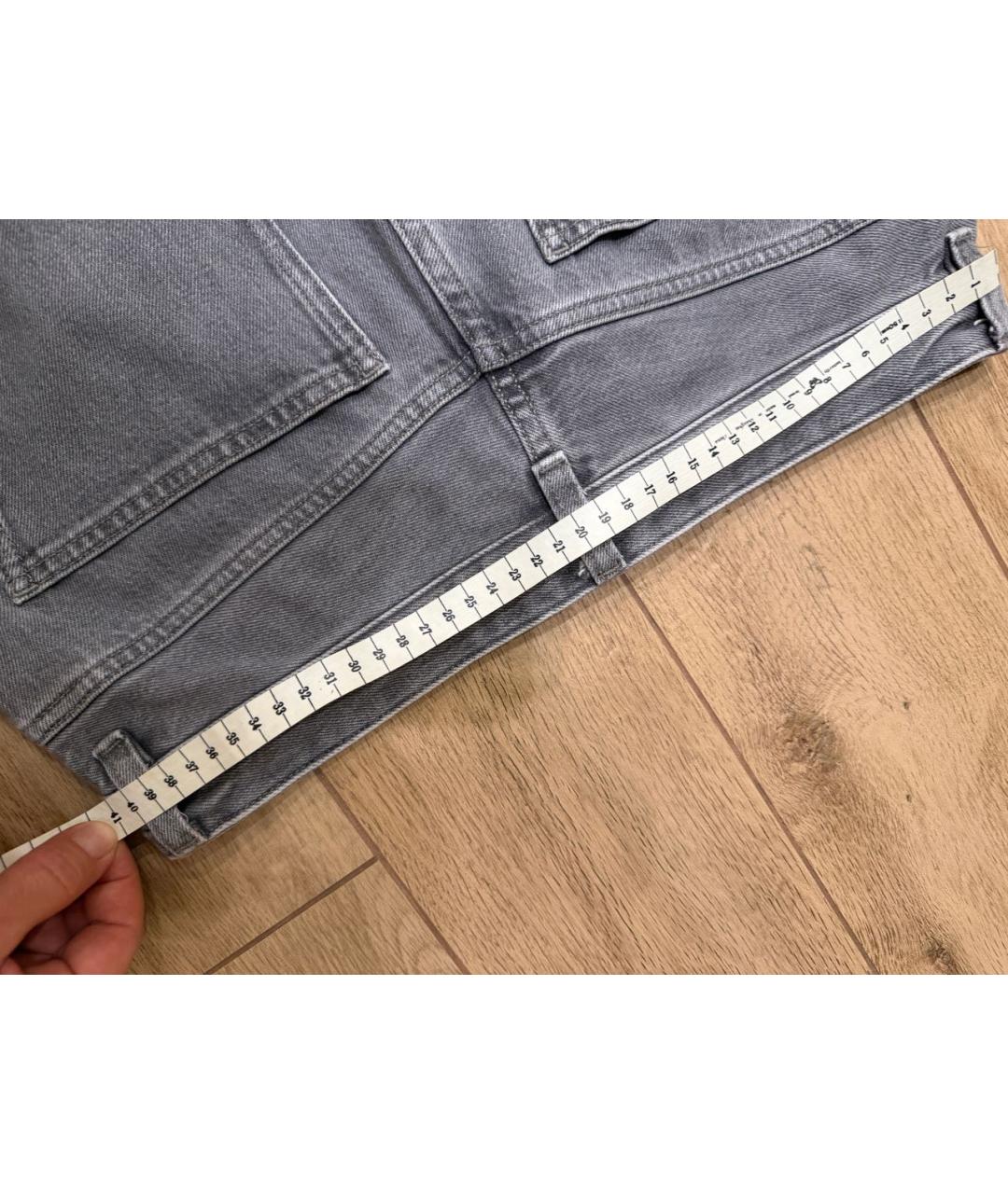 COS Серые хлопковые прямые джинсы, фото 4