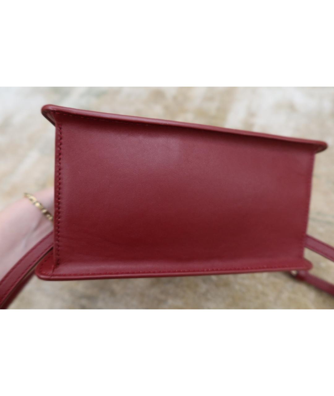 MAJE Красная кожаная сумка через плечо, фото 6