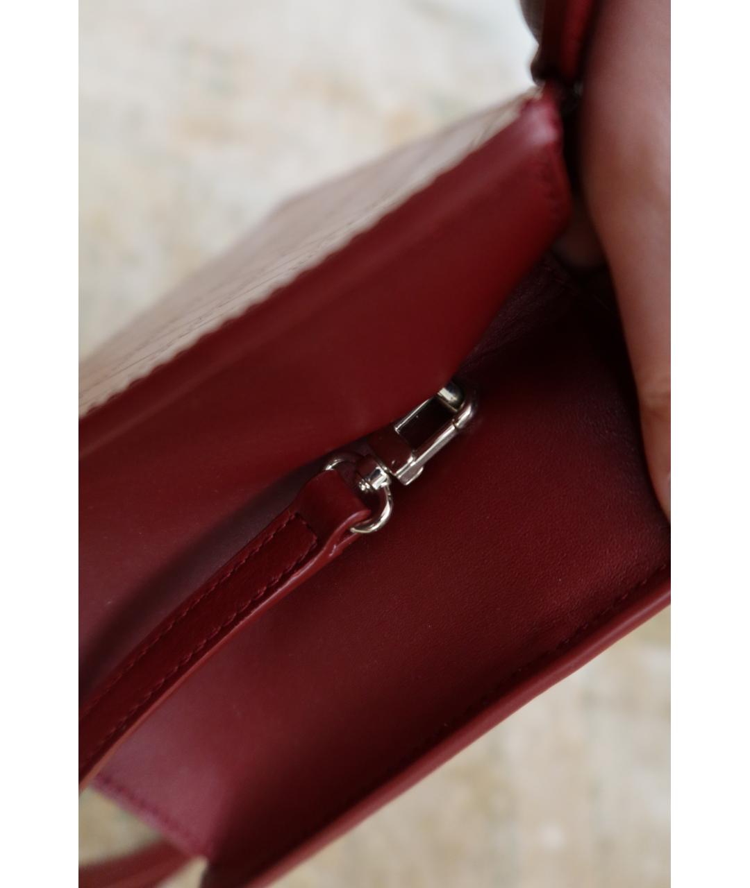 MAJE Красная кожаная сумка через плечо, фото 5