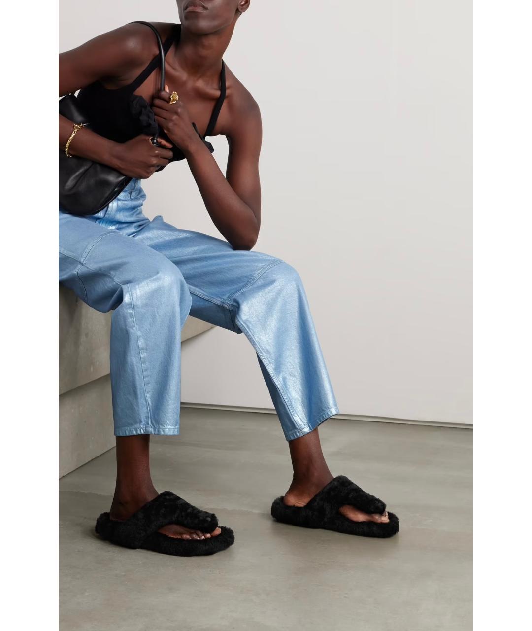 LOEWE Черные сандалии, фото 2