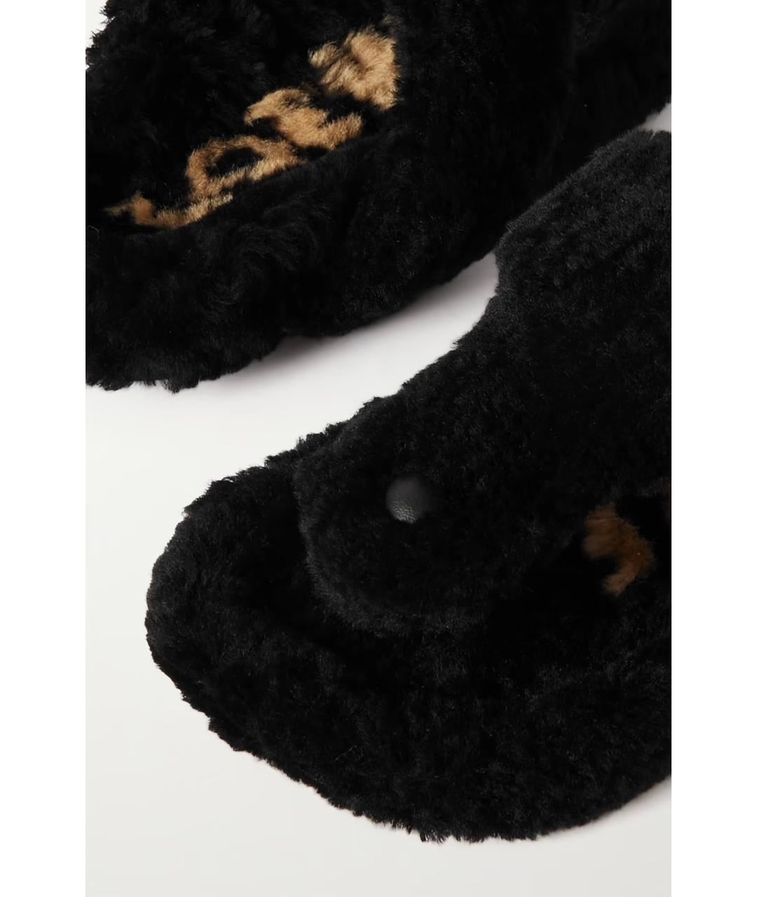 LOEWE Черные сандалии, фото 4