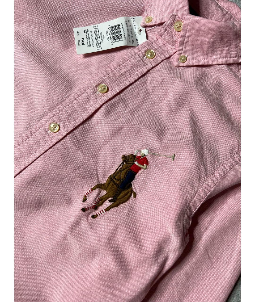 RALPH LAUREN Розовая хлопковая детская рубашка, фото 3