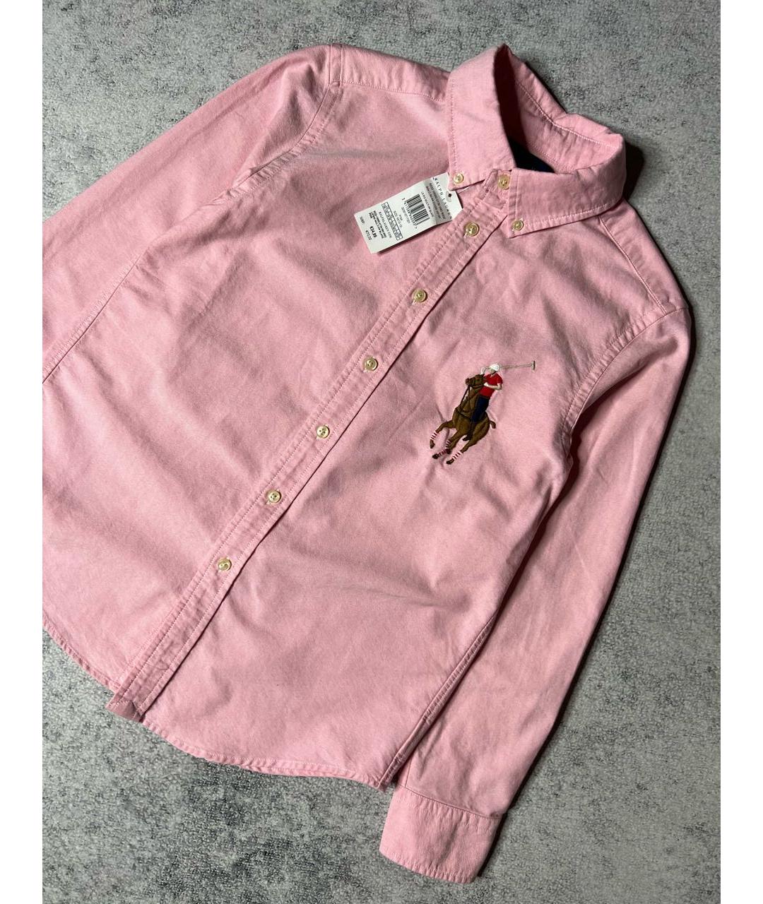 RALPH LAUREN Розовая хлопковая детская рубашка, фото 2