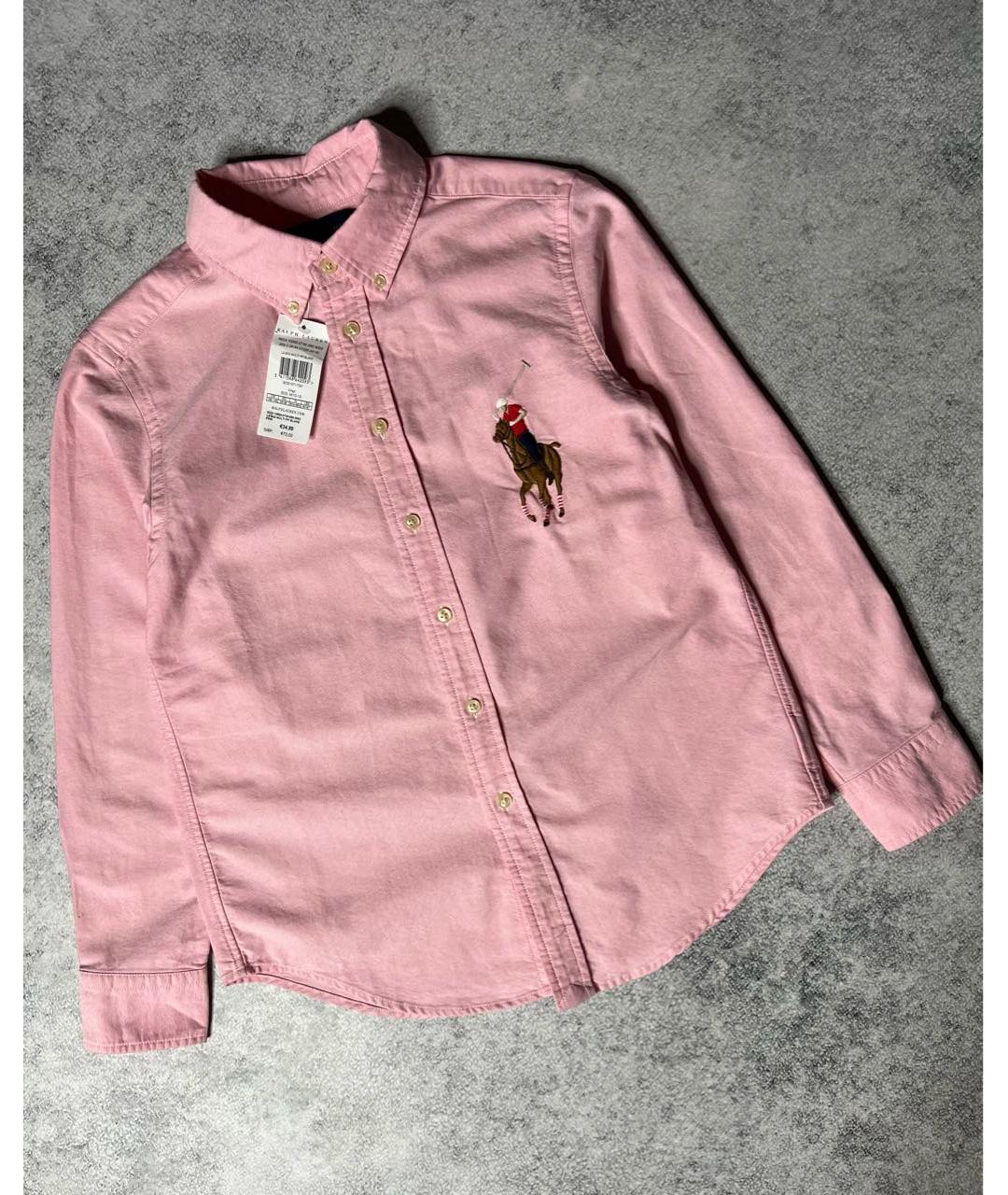 RALPH LAUREN Розовая хлопковая детская рубашка, фото 7