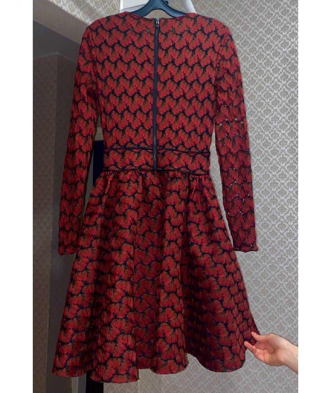 MAJE Бордовое полиэстеровое коктейльное платье, фото 2