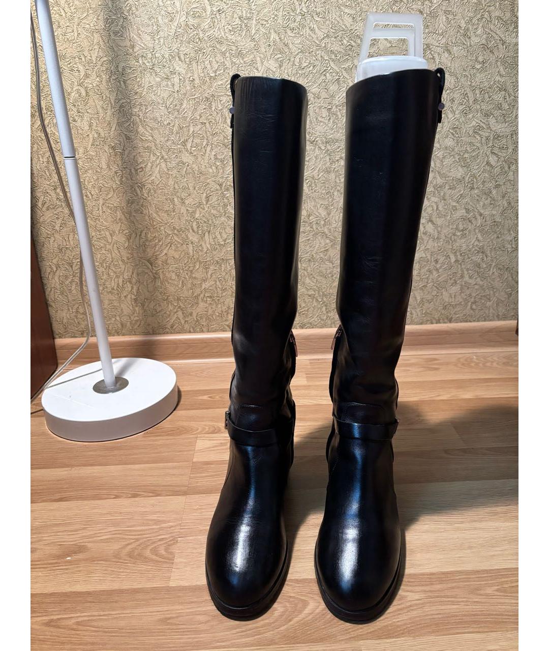 GREY MER Черные кожаные сапоги, фото 2