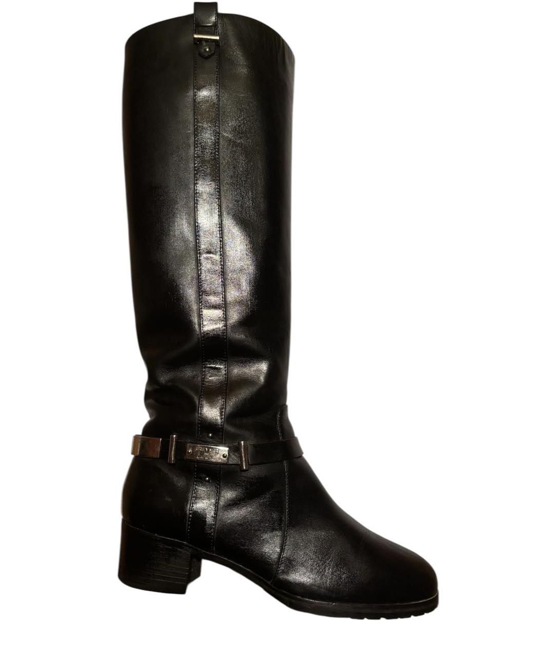 GREY MER Черные кожаные сапоги, фото 9