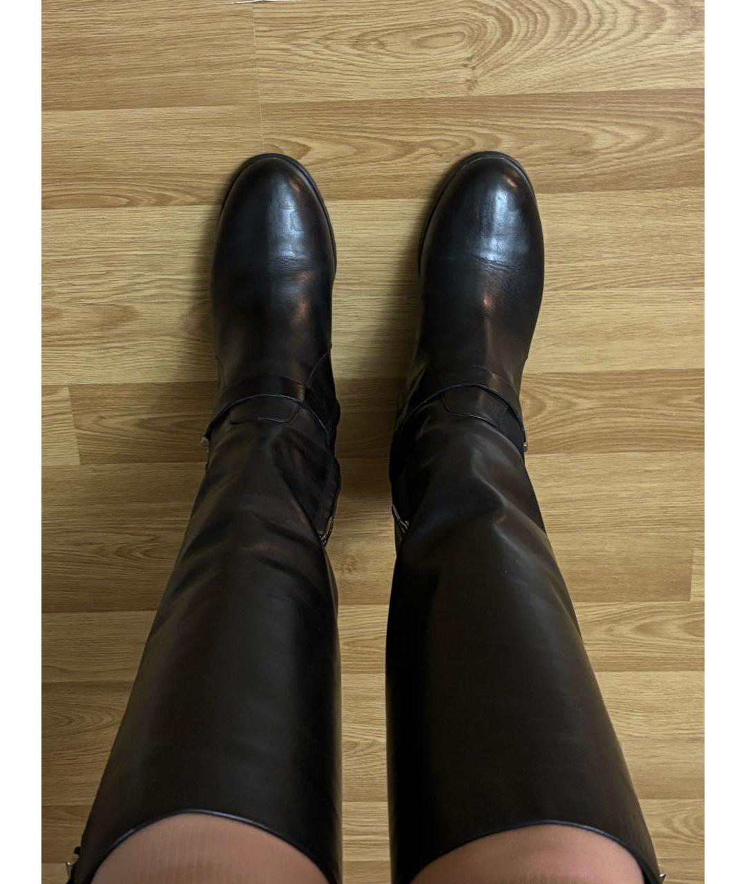 GREY MER Черные кожаные сапоги, фото 6