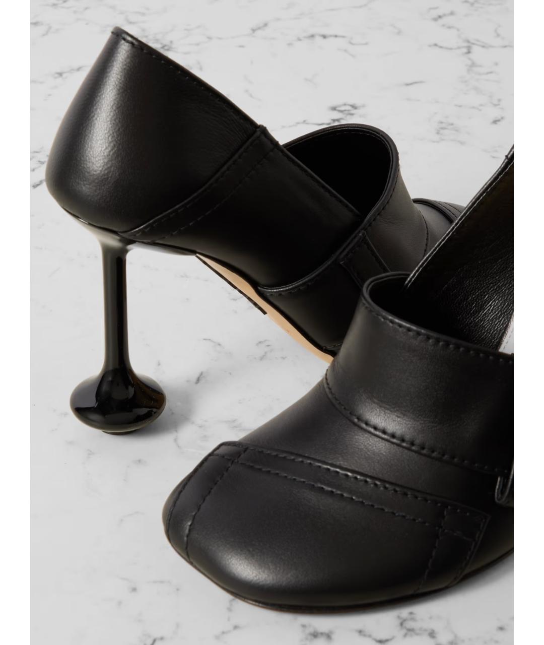 LOEWE Черные кожаные туфли, фото 4