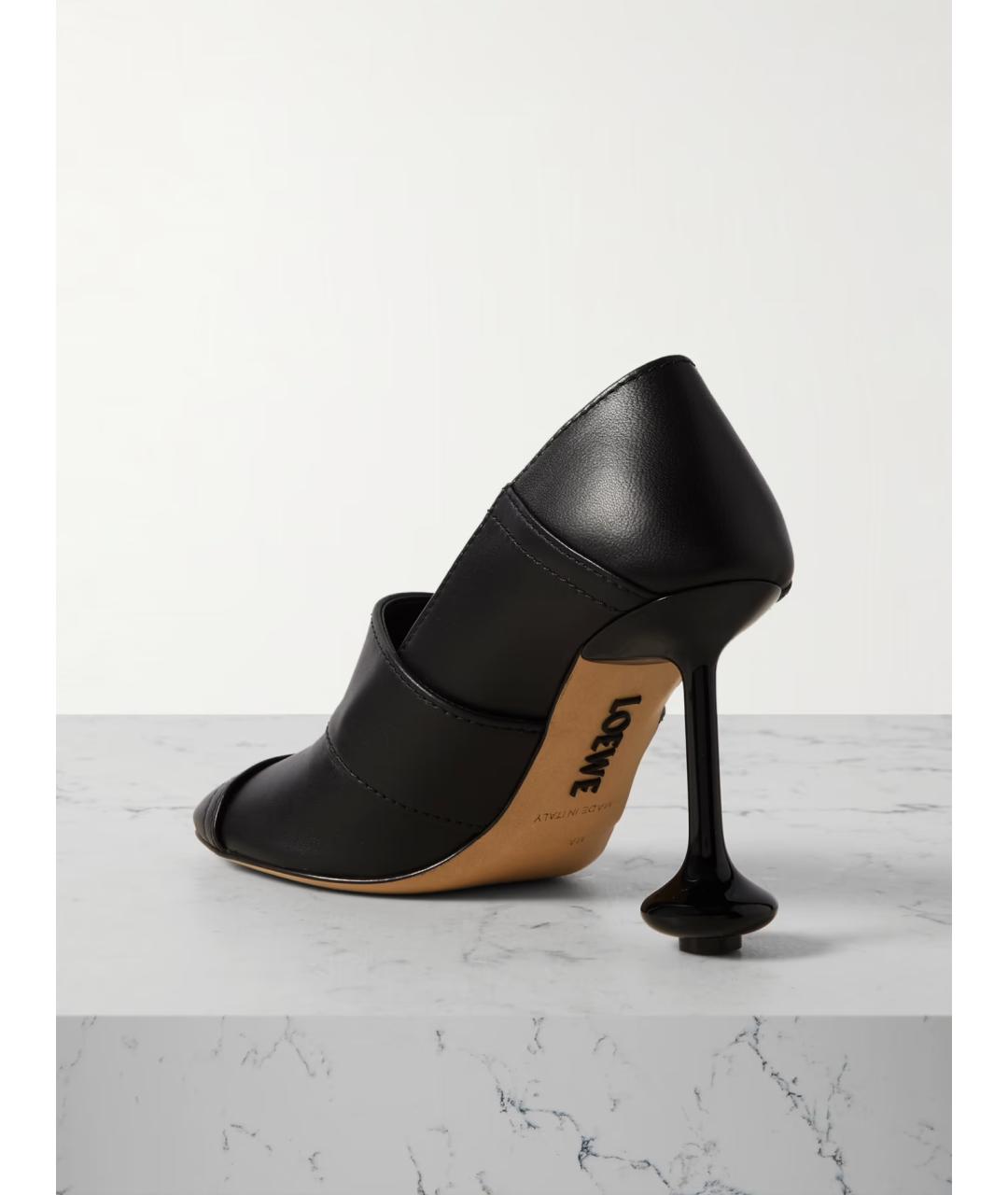 LOEWE Черные кожаные туфли, фото 3