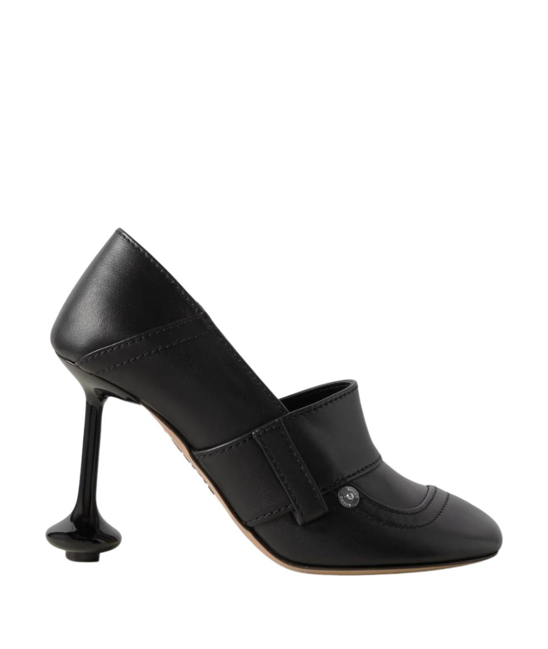 LOEWE Черные кожаные туфли, фото 1