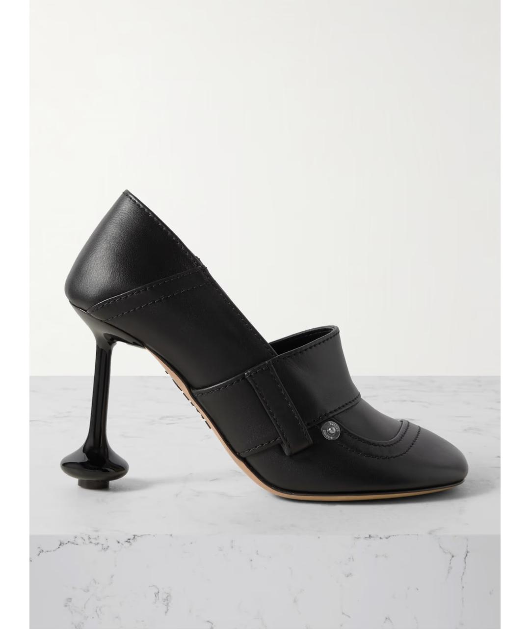 LOEWE Черные кожаные туфли, фото 5