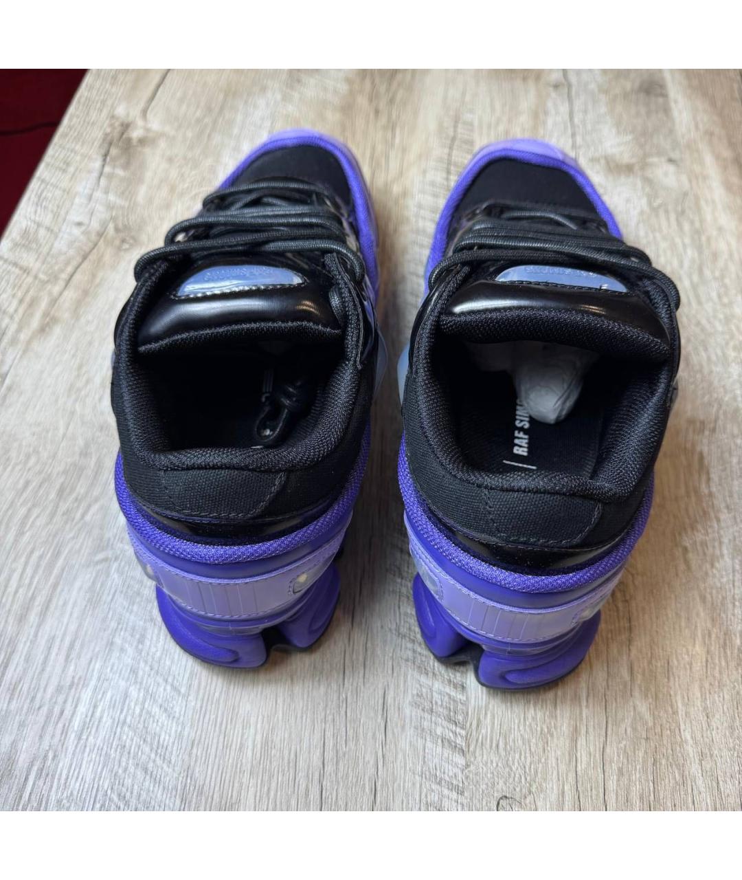 ADIDAS X RAF SIMONS Фиолетовые кожаные низкие кроссовки / кеды, фото 4