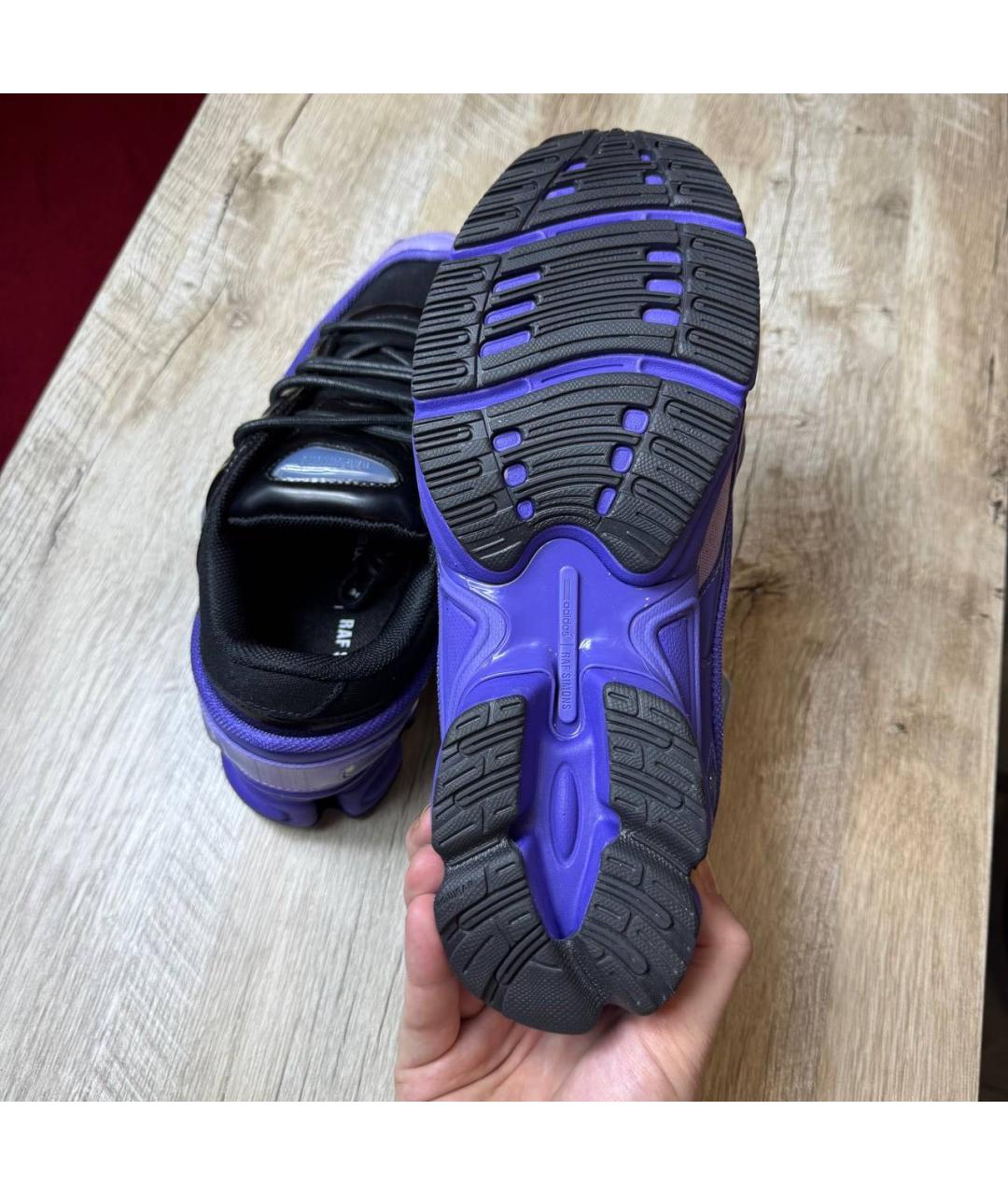 ADIDAS X RAF SIMONS Фиолетовые кожаные низкие кроссовки / кеды, фото 5