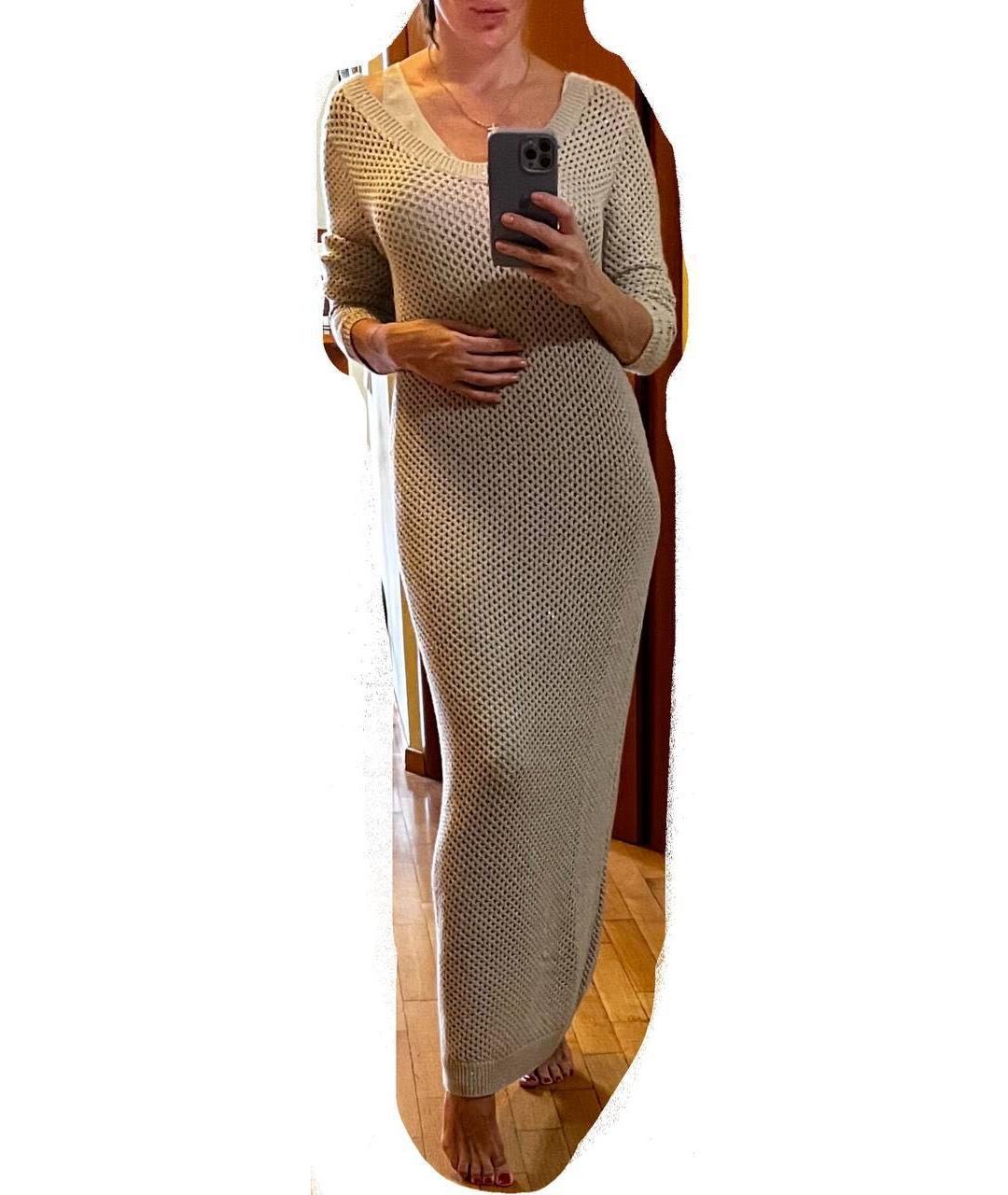 BRUNELLO CUCINELLI Бежевое кашемировое платье, фото 3