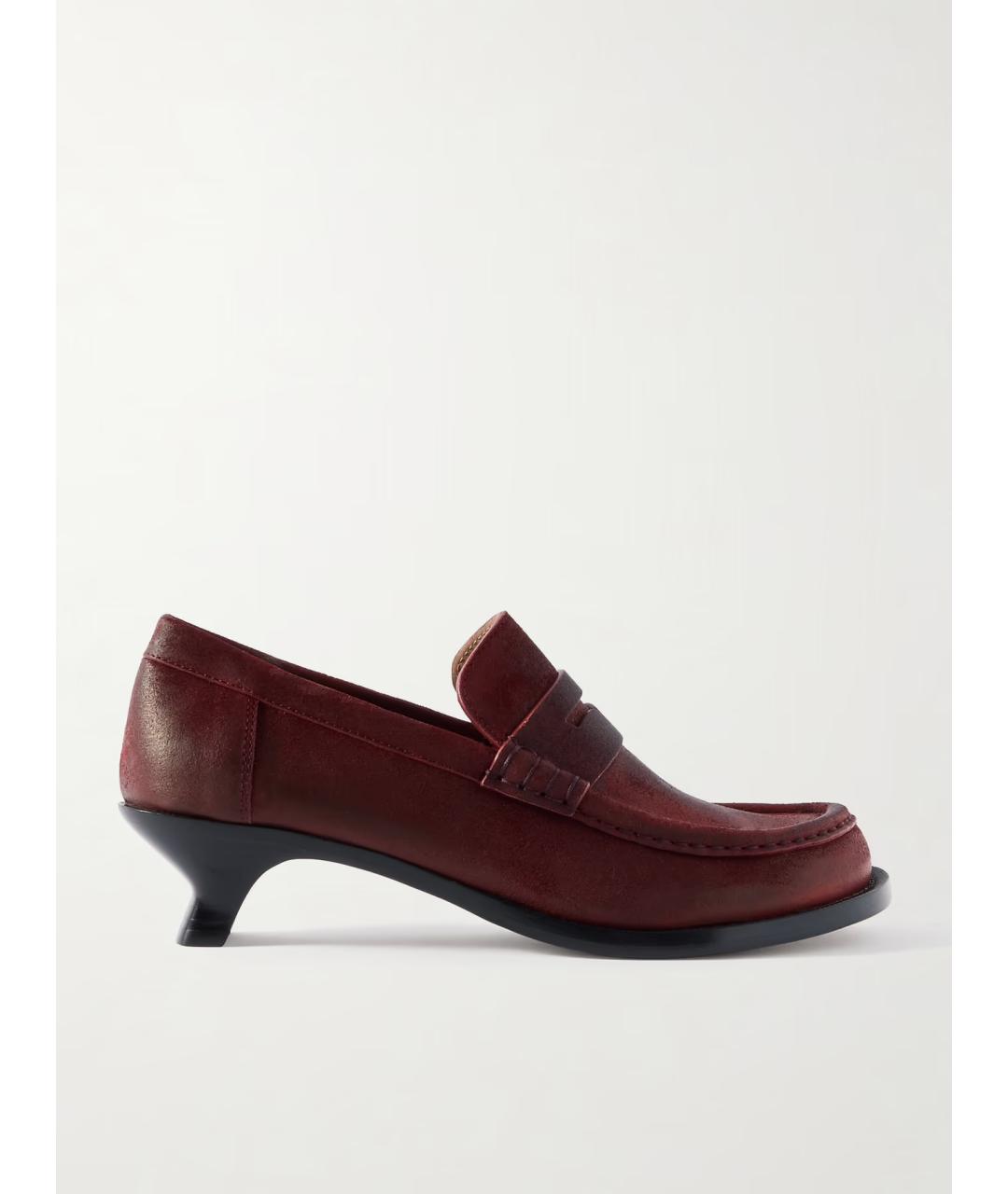 LOEWE Красные кожаные туфли, фото 5