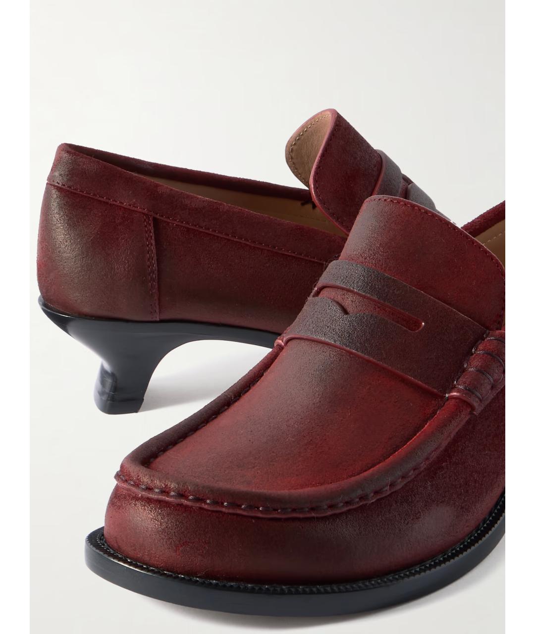 LOEWE Красные кожаные туфли, фото 3